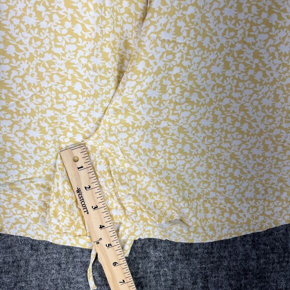 Banana Republic Shorts Womens Medium Yellow Skort Machine Wash Drawstring Floral - Picture 8 of 10